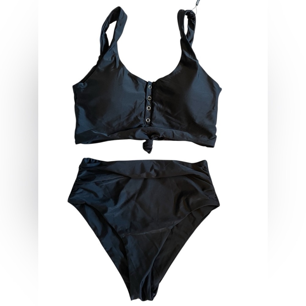 Zaful Black High-Waisted Bikini Set